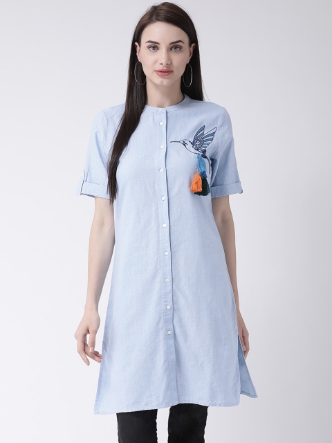 

Leo Sansini Women Blue Solid A-Line Kurta
