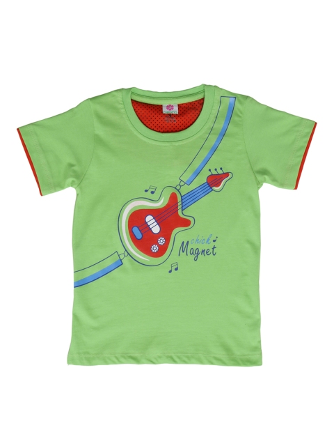 

Chipbeys Boys Green Printed Round Neck T-shirt