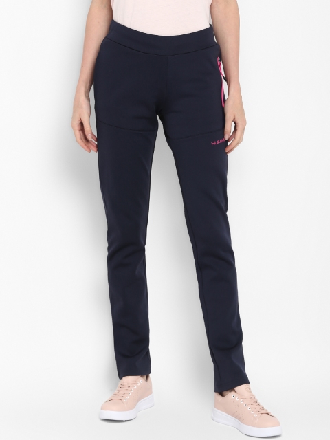 

Hummel Women Navy Blue Solid Track Pants