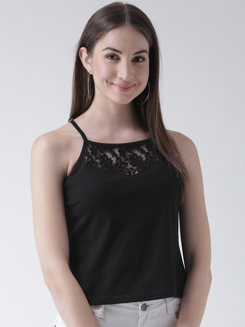 

Texco Women Black Self Design Top