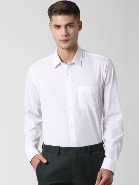 

Peter England Men White Solid Regular Fit Formal Shirt