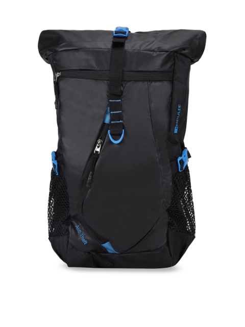 Impulse Unisex Black Solid Backpack