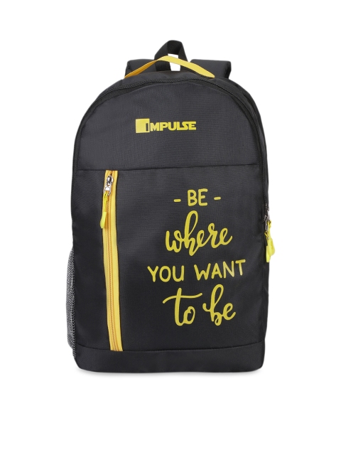 

Impulse Unisex Black & Yellow Backpack