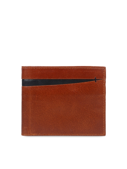 

amicraft Men Tan Brown Solid Genuine Leather Two Fold Wallet