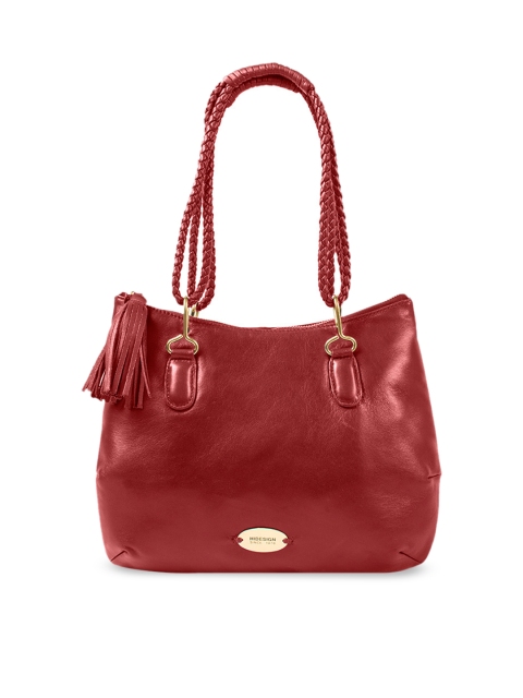 

Hidesign Red Solid Leather Shoulder Bag