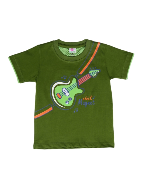 

Chipbeys Boys Green Printed Round Neck T-shirt