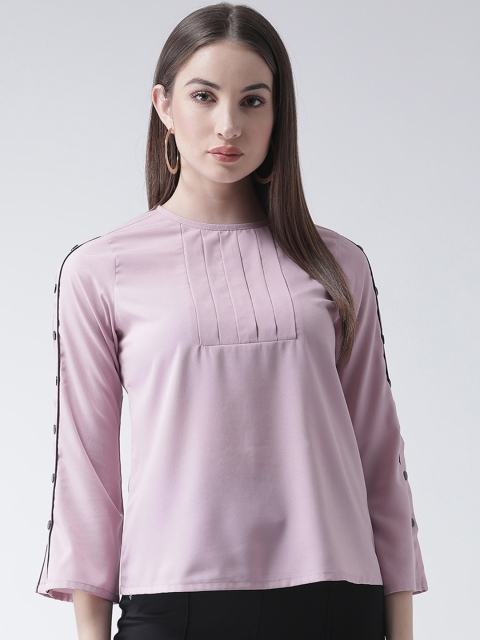 

Texco Women Lavender Solid A-Line Top