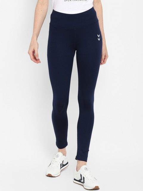 

Hummel Women Navy Blue Solid Tights