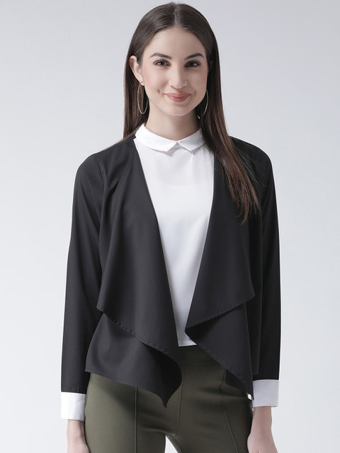 

Texco Women Black Colourblocked Shirt Style Top