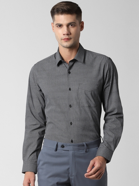 

Peter England Men Black & White Printed Slim Fit Formal Shirt