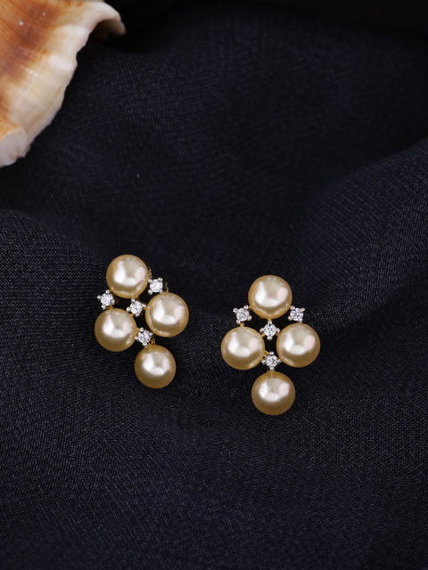 

Voylla Gold-Plated & Silver-Toned Handcrafted Geometric Studs