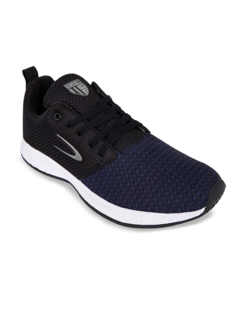 

Duke Men Navy Blue & Black Mesh Running Shoes