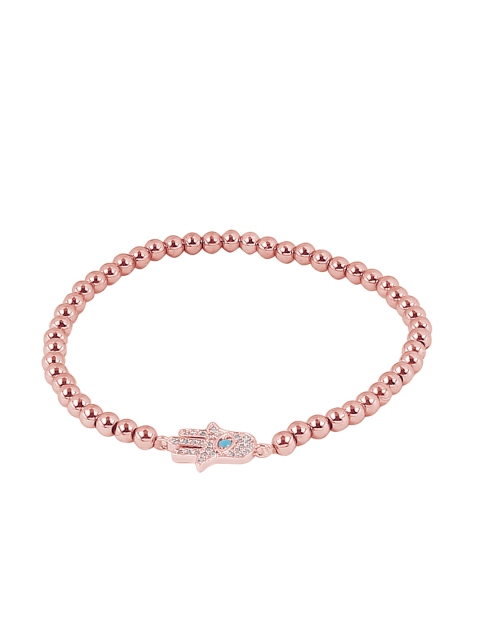 

Moon Dust Rose Gold & Crystal Studded Evil Eye & Hamsa Bracelet