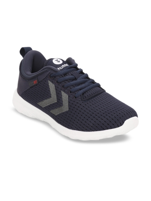

hummel Unisex Navy Blue & Grey Mesh Actus Breather Running Shoes