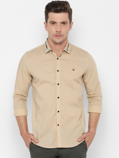 

Allen Solly Sport Men Beige & Black Striped Slim Fit Casual Shirt