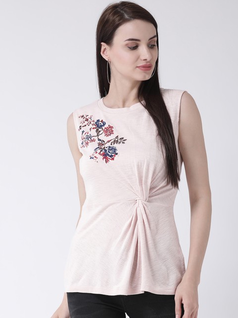 

Leo Sansini Women Pink Embroidered Top