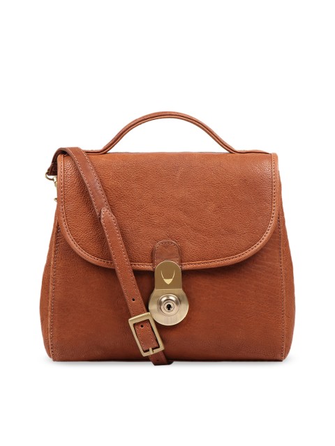 

Hidesign Tan Brown Solid Leather Handheld Bag
