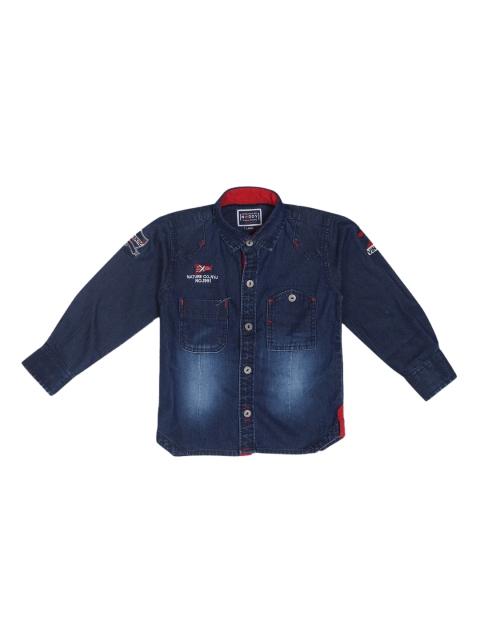 

Noddy Boys Blue Regular Fit Faded Denim Casual Shirt