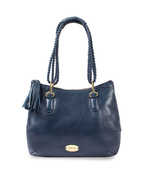 

Hidesign Blue Solid Leather Shoulder Bag