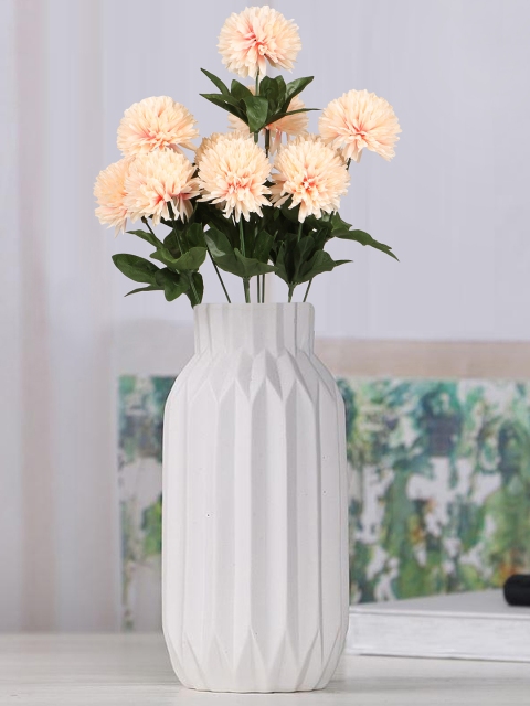 

TIED RIBBONS Cream-Coloured & Green Chrysanthemum Artificial Flower Stick