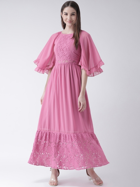 

Texco Women Pink Embroidered Maxi Dress