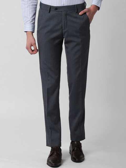 

Peter England Men Blue Slim Fit Solid Formal Trousers