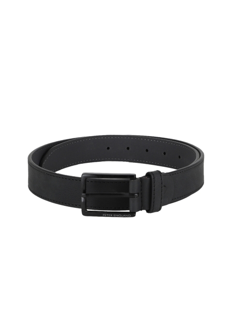 

Peter England Men Black Solid Belt