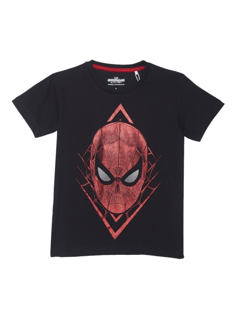 

Spider-man Boys Black & Red Printed Round Neck T-shirt