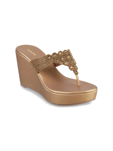 

Mochi Women Gold-Toned Embellished Sandals