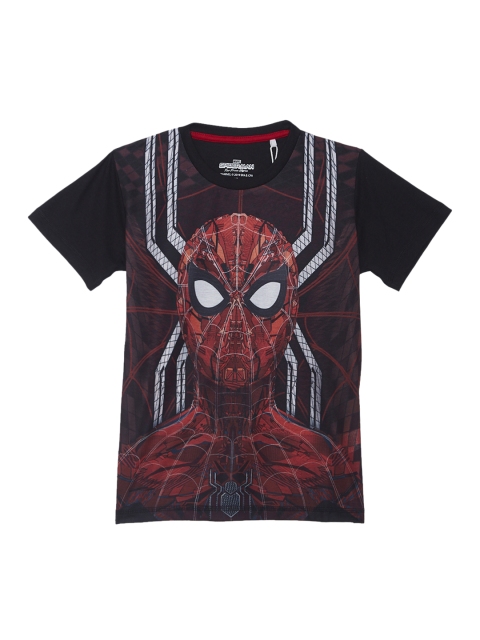 

Spider-man Boys Black & Red Printed Round Neck T-shirt