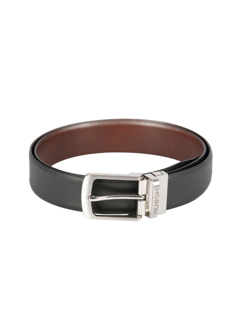 

Ruosh Men Black & Brown Solid Leather Belt