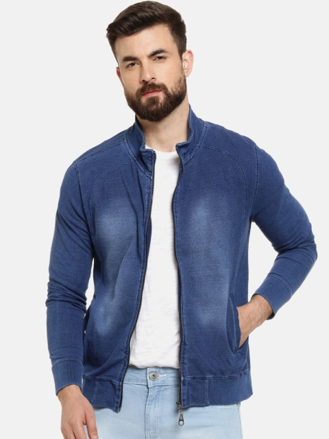 

Campus Sutra Men Blue Solid Bomber Jacket