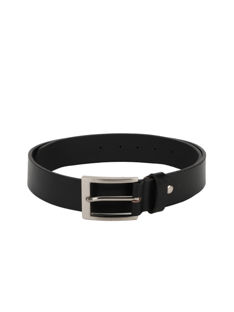 

Peter England Men Black Solid Leather Belt