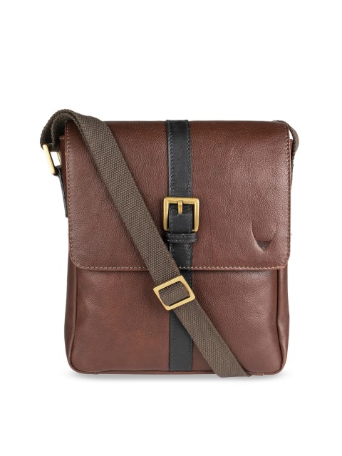 

Hidesign Men Brown Solid Leather Messenger Bag