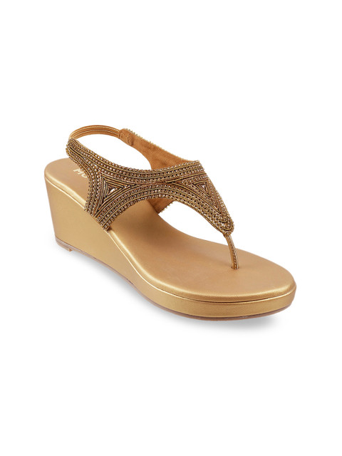 

Mochi Women Gold-Toned Embellished Sandals