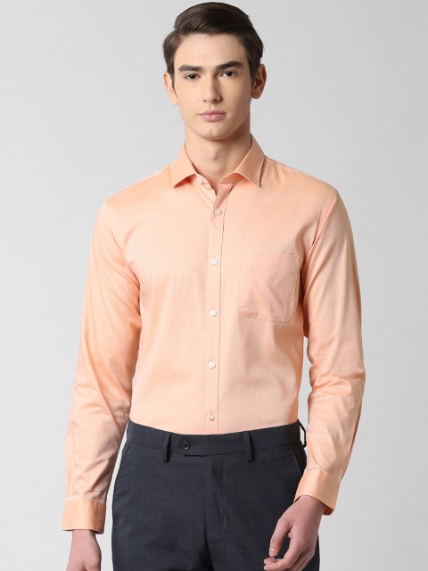 

Peter England Men Orange Regular Fit Solid Formal Shirt