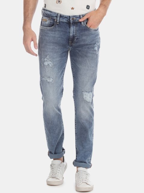 

Aeropostale Men Blue Super Skinny Fit Mid-Rise Mildly Distressed Stretchable Jeans