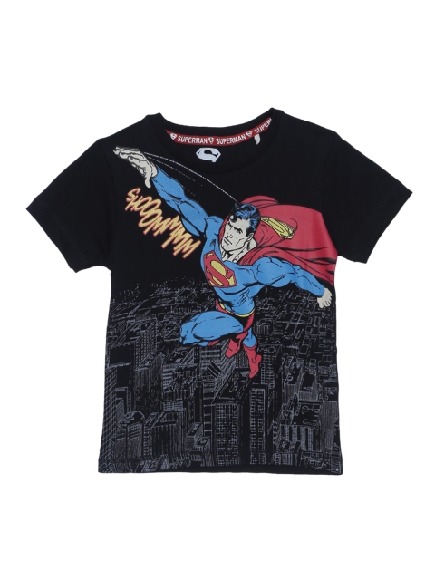 

Kids Ville Superman featured Black Tshirt for Boys