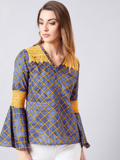 

Athena Women Blue Printed Top