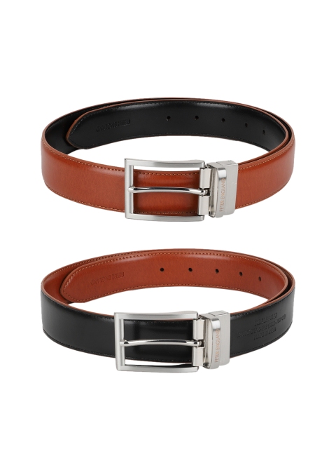 

Peter England Men Brown Textured Reversible Belt