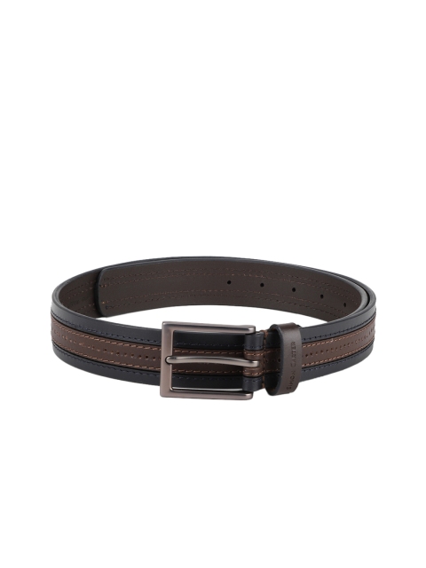 

SIMON CARTER LONDON Men Brown Textured Leather Belt