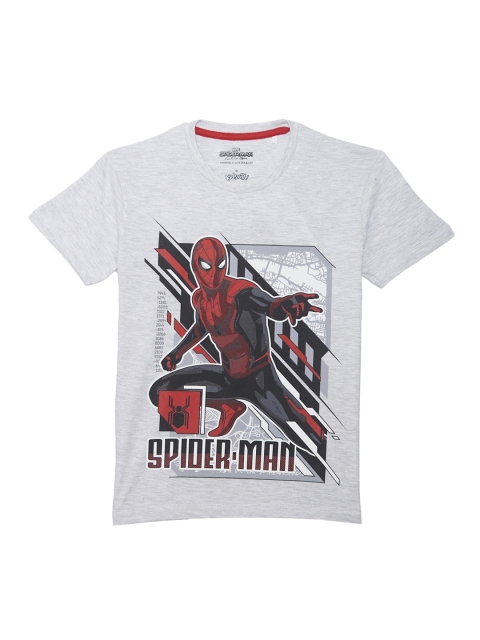 

Spider-man Boys Grey & Red Printed Round Neck T-shirt