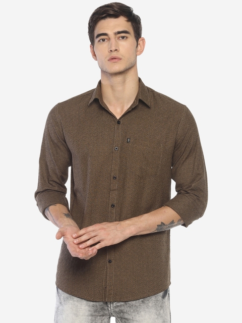 

LEVIZO Men Olive Green Premium Regular Fit Printed Casual Shirt
