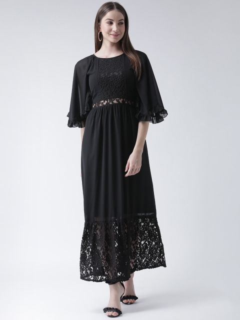 

Texco Women Black Self Design Maxi Dress
