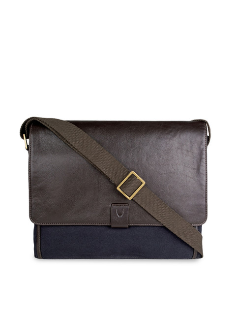

Hidesign Men Brown Solid Leather Messenger Bag