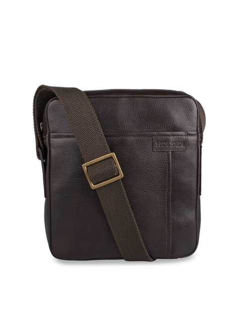 

Hidesign Men Brown Solid Leather Messenger Bag