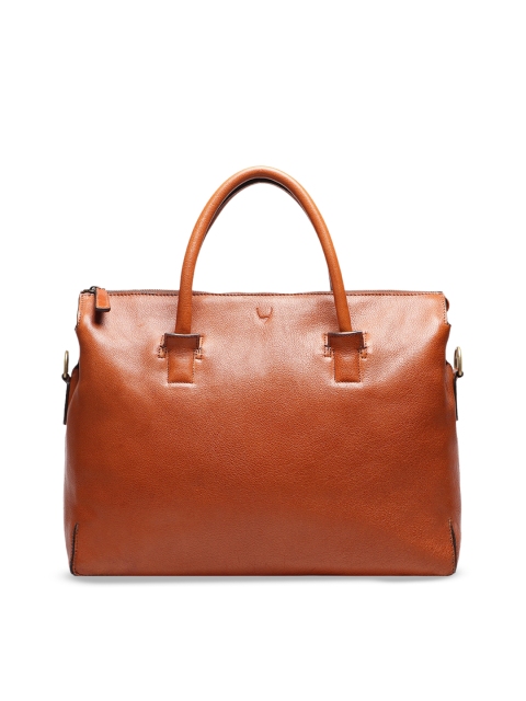 

Hidesign Men Tan Brown Solid Leather Messenger Bag