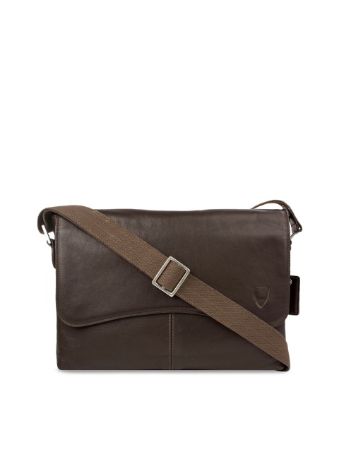 

Hidesign Men Brown Solid Messenger Leather Bag