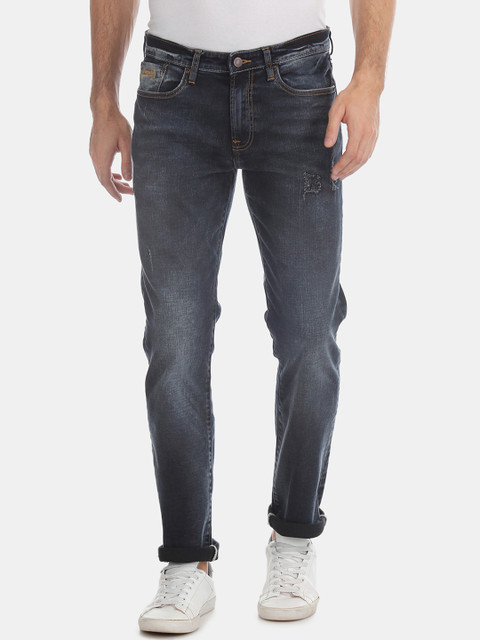 

Aeropostale Men Blue Slim Fit Mid-Rise Clean Look Stretchable Jeans
