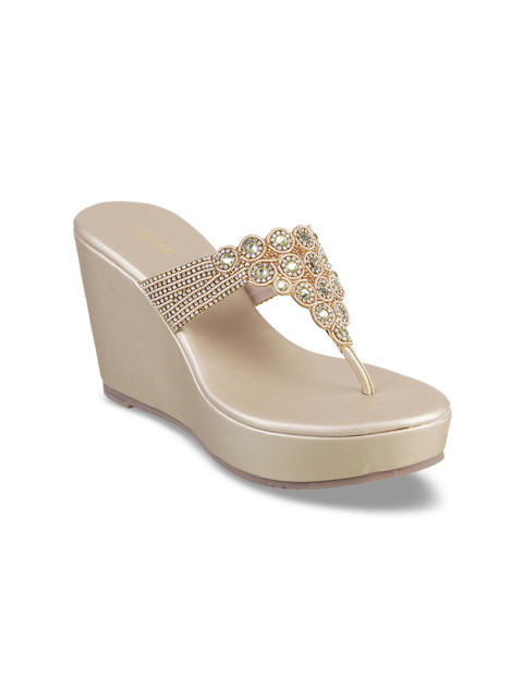 

Mochi Women Gold-Toned Embellished Sandals